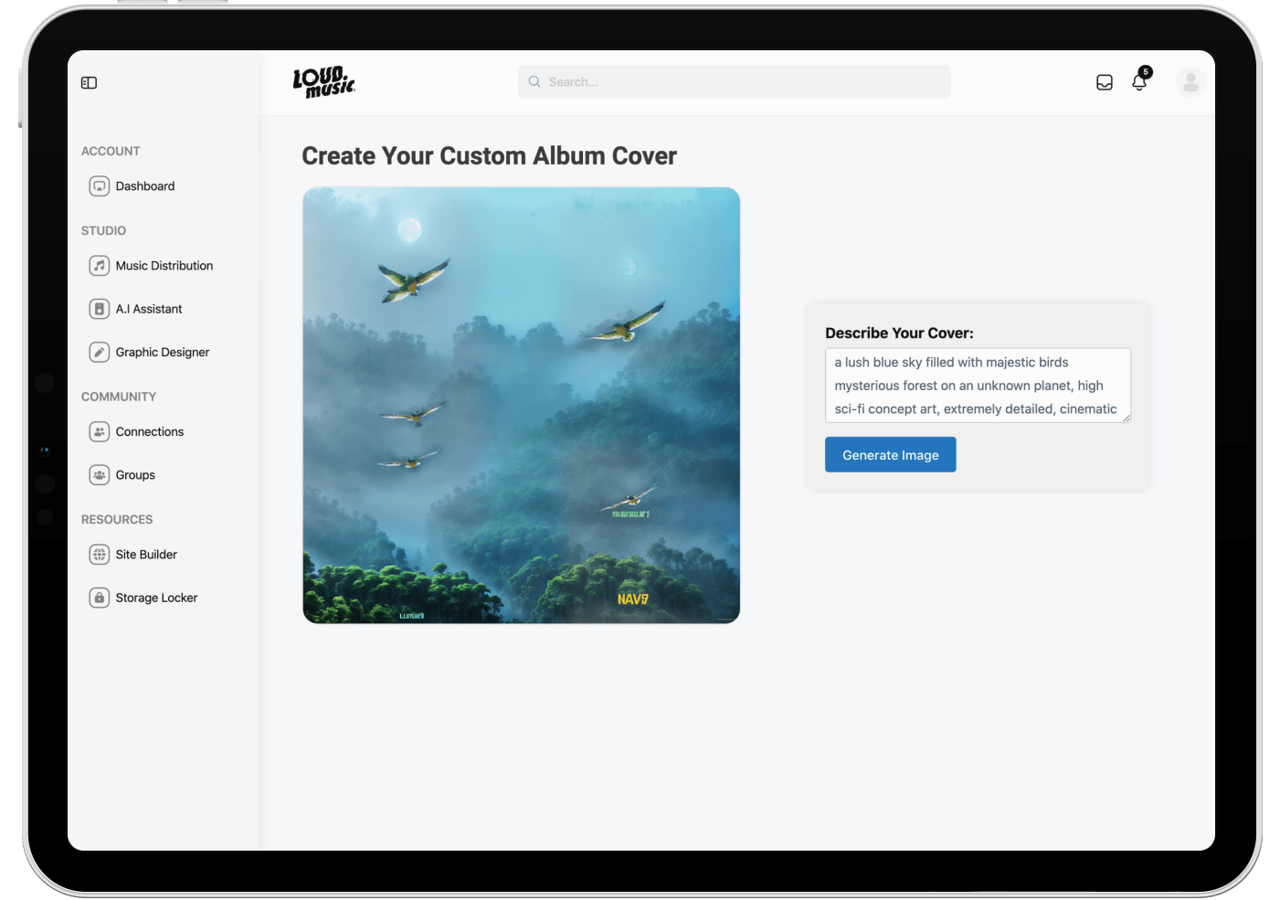 mockup of an ipad pro against a transparent background 23618 1 e1705480687820 LOUDmusic